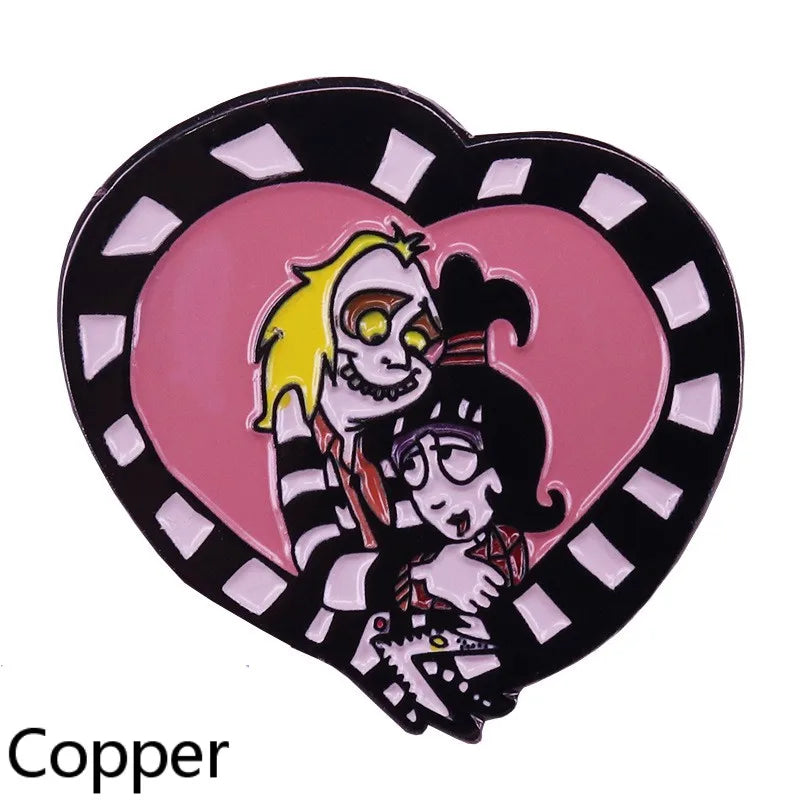 Beetlejuice and Lydia Enamel Pin – Movie Collectible