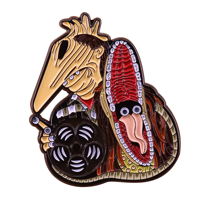 Beetlejuice Enamel Pin – Movie Camera Collectible