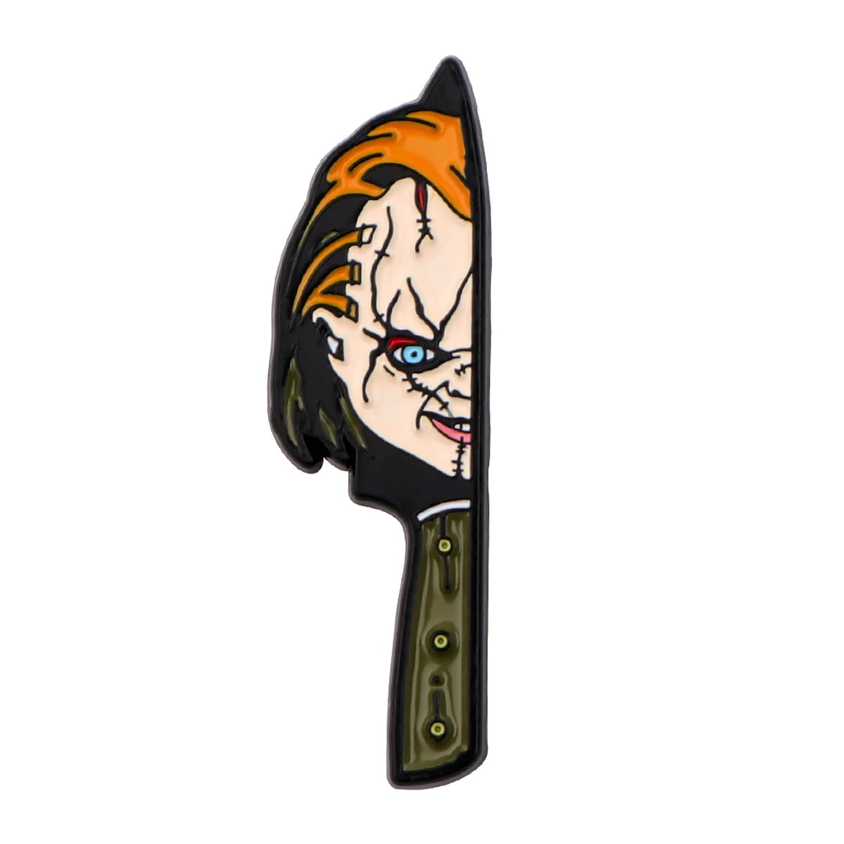 Chucky Enamel Pin – Horror Knife Collectible
