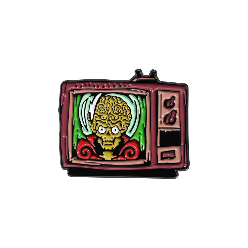 Mars Attacks Enamel Pin – Martian TV Collectible