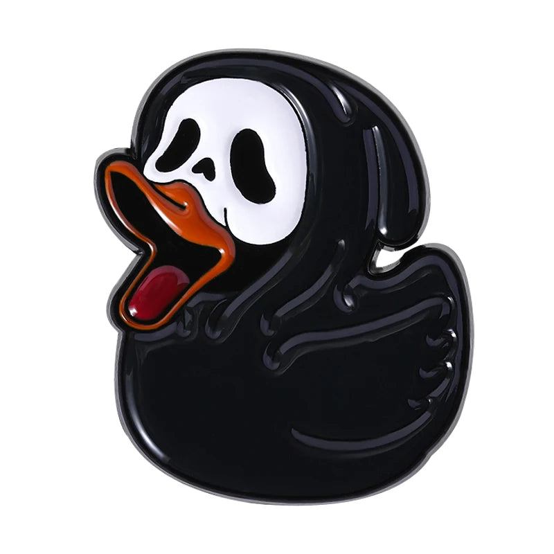 Ghostface Duck Enamel Pin – Horror Movie Collectible
