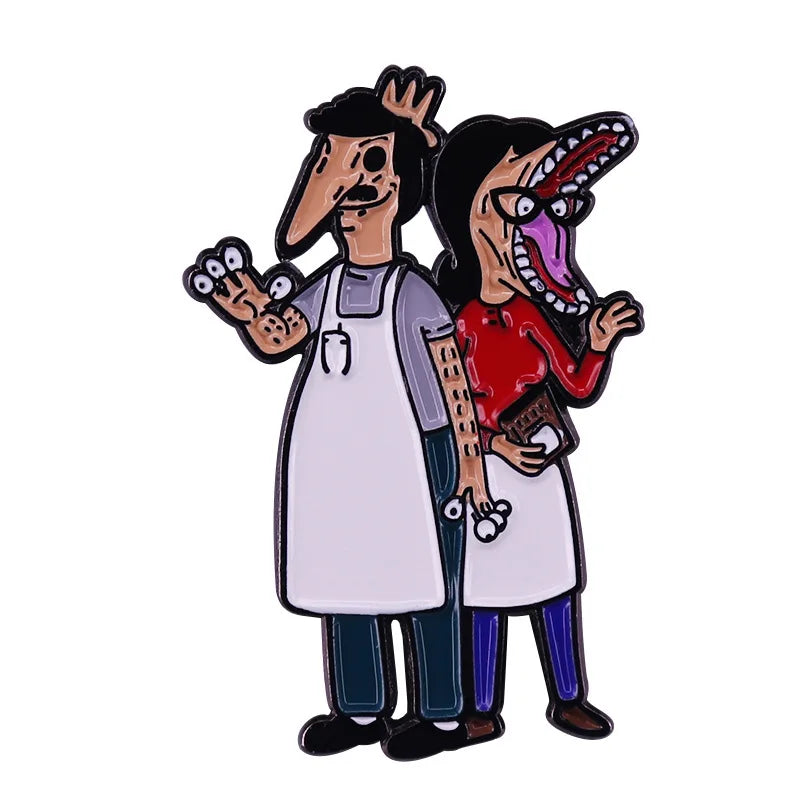 Adam and Barbara Maitland Enamel Pin – Beetlejuice Collectible