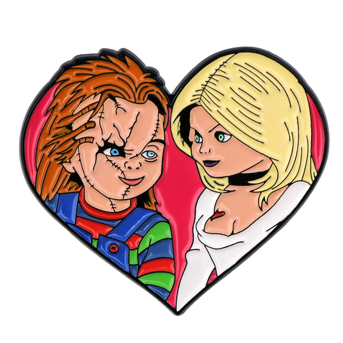 Chucky and Tiffany Enamel Pin – Bride of Chucky Collectible