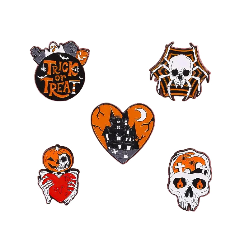 Halloween Enamel Pin Set – Gothic Collectible