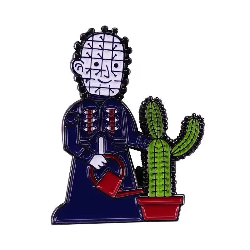 Pinhead Enamel Pin – Hellraiser Cactus Collectible