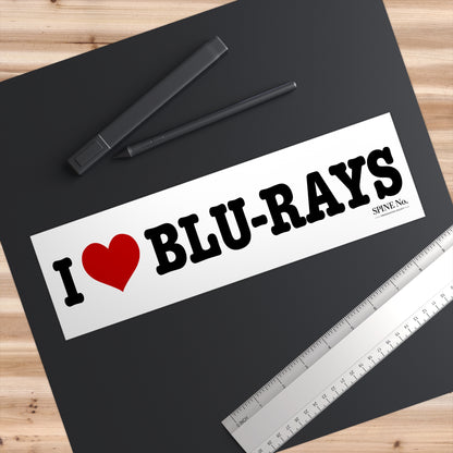 I 🖤 BLU-RAYS — Vinyl Bumper Sticker