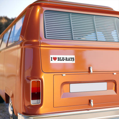 I 🖤 BLU-RAYS — Vinyl Bumper Sticker