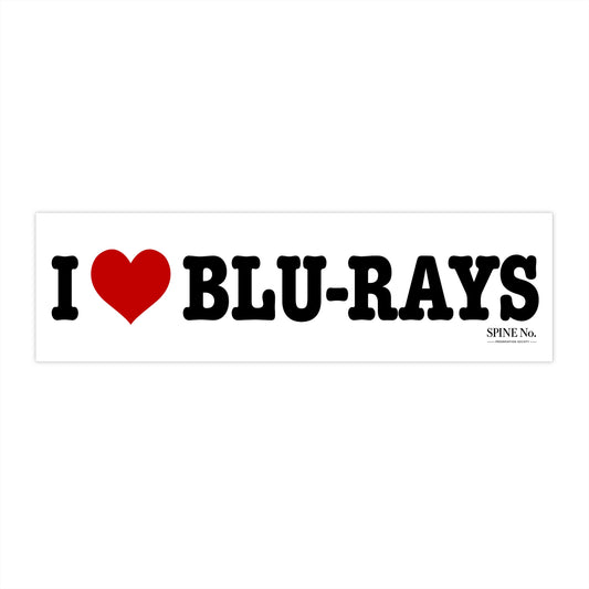 I 🖤 BLU-RAYS — Vinyl Bumper Sticker