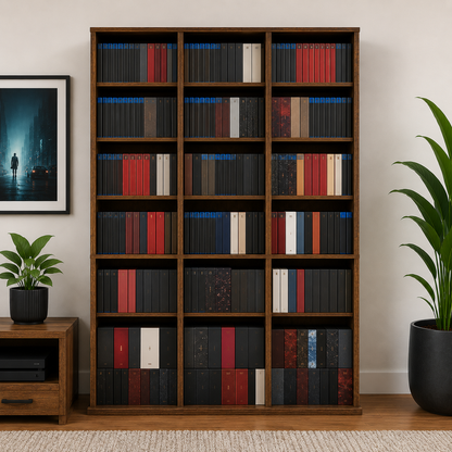 Adjustable Shelf Media Storage Tower – Cabinet for Blu-rays, DVDs, CDs & Video Games