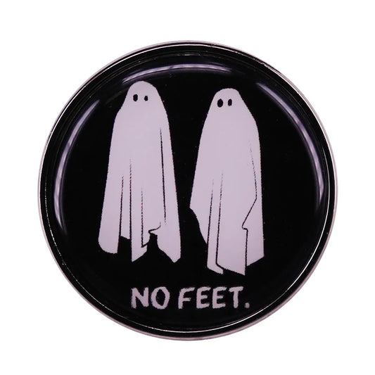 Ghost Enamel Pin – No Feet Halloween Collectible