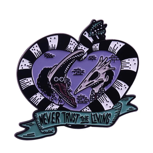 Beetlejuice Enamel Pin – Never Trust the Living Collectible