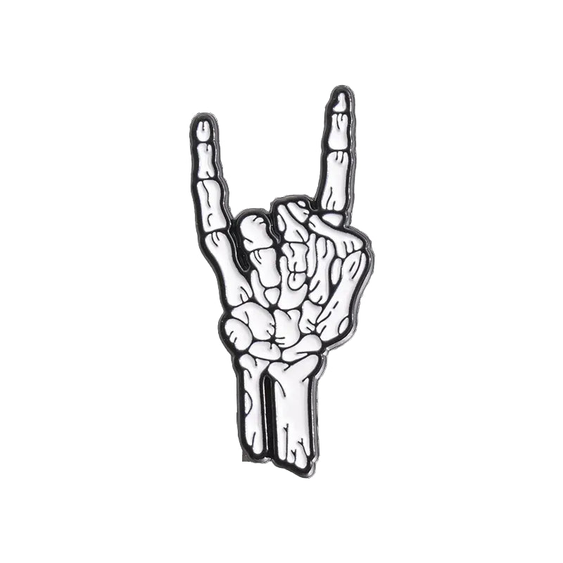 Skeleton Hand Enamel Pin – Horror Collectible