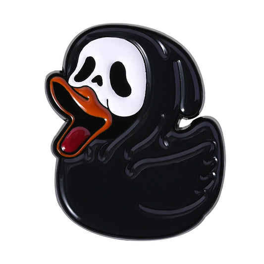 Ghostface Duck Enamel Pin – Horror Movie Collectible