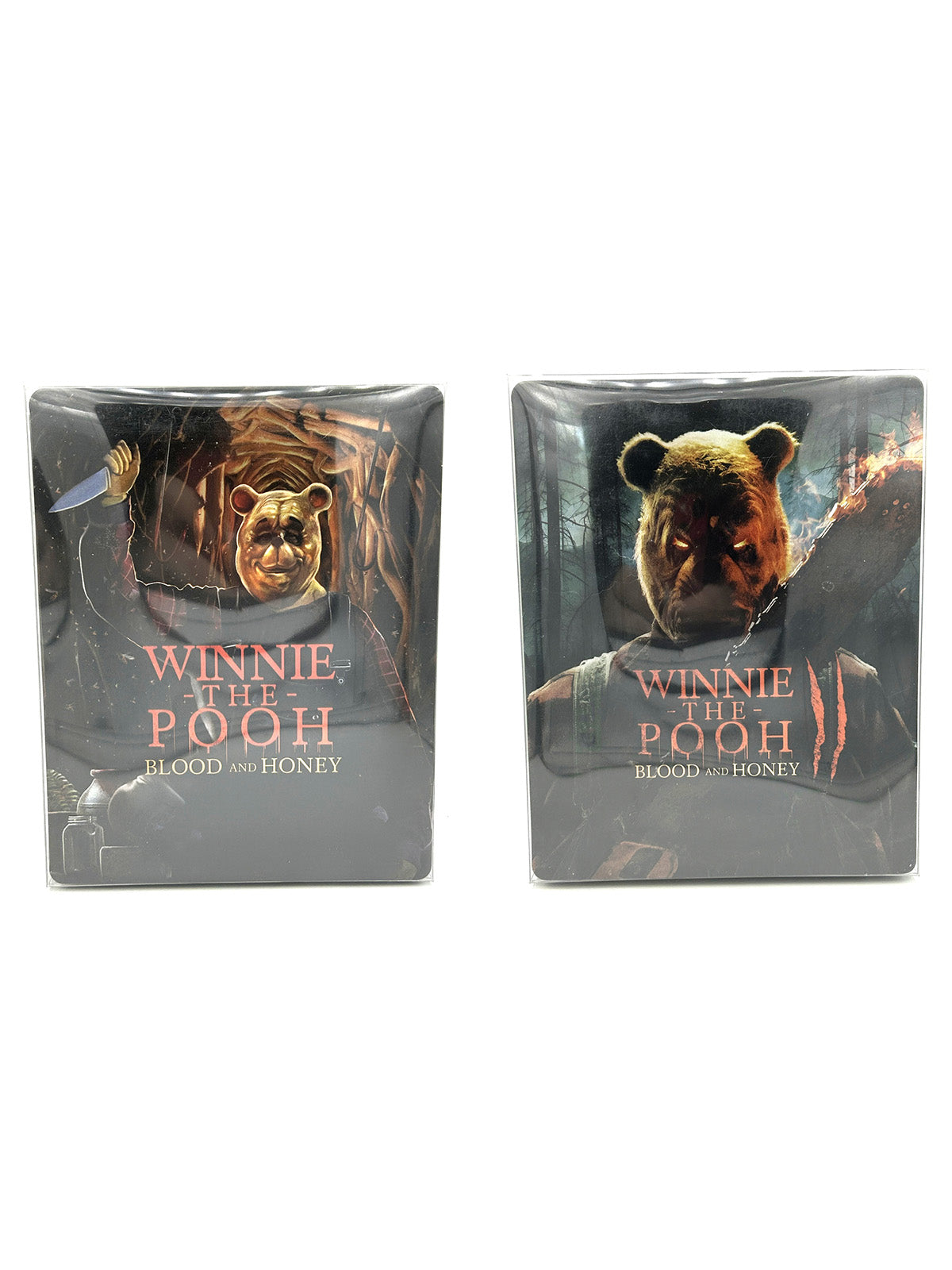 Winnie the Pooh: Blood and Honey I & II Blu-ray Steelbooks + J-Cards & Protector