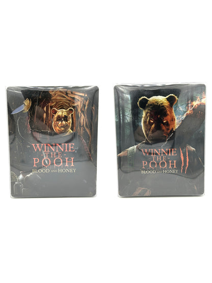 Winnie the Pooh: Blood and Honey I & II Blu-ray Steelbooks + J-Cards & Protector